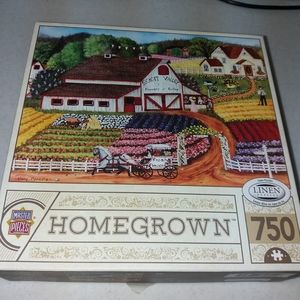 Master Piece Puzzle 750 Homegrown  24"×18". Used All Pieces There.